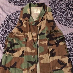 Up cycled camo vest